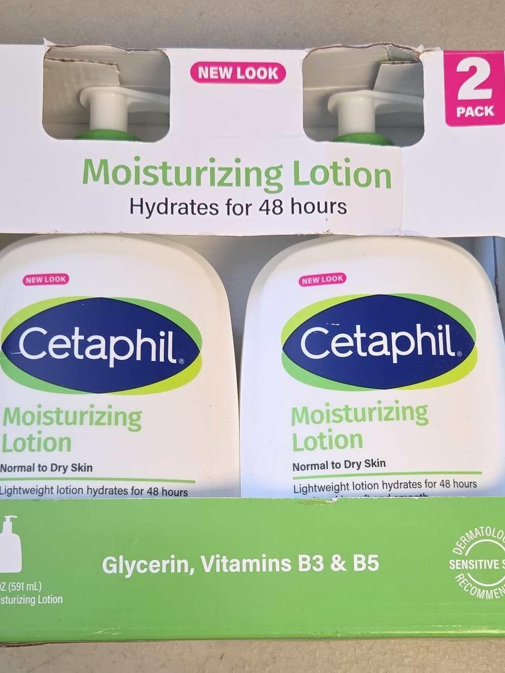 🔥2- 20oz.Cetaphil Moisturizing Lotion for Normal to Dry Skin